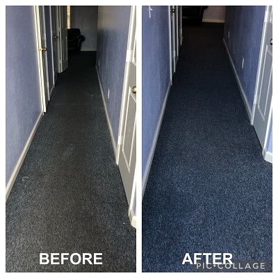 hallway carpet cleaning photo before and after